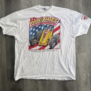 Vintage 1997 Wagtimes Sprint Car Fans Racing Shirt Mens 3XL White Hanes